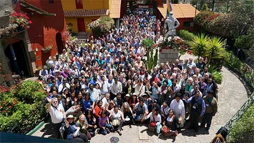 Group photo of Friends World Committee for Consultation Plenary Gathering, June 2016, Pisac, Peru