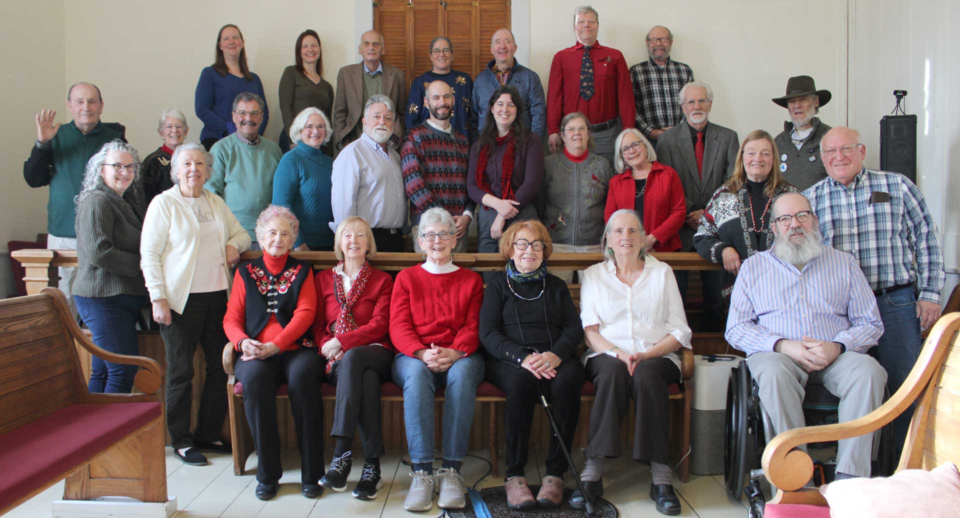 A group photo of Amesbury Friends Decemberr 2025